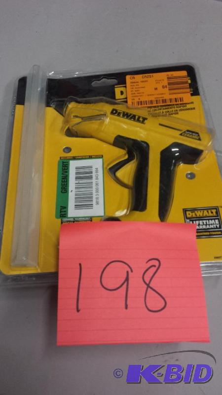 lot 198 image: Dewalt Glue Gun