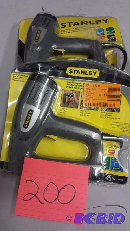 lot 200 image: Lot of 2 Stanley Heavy duty staple Guns