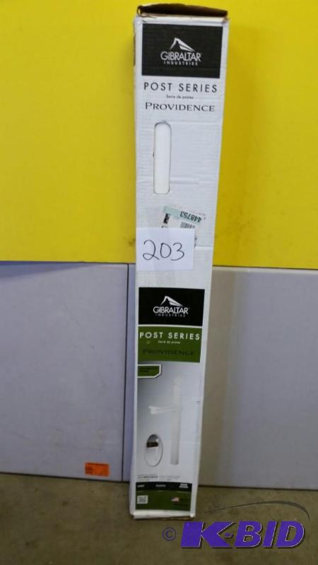lot 203 image: GIBRALTAR INDUSTRIES MAIL BOX POST KIT MODEL#PP500WOO
