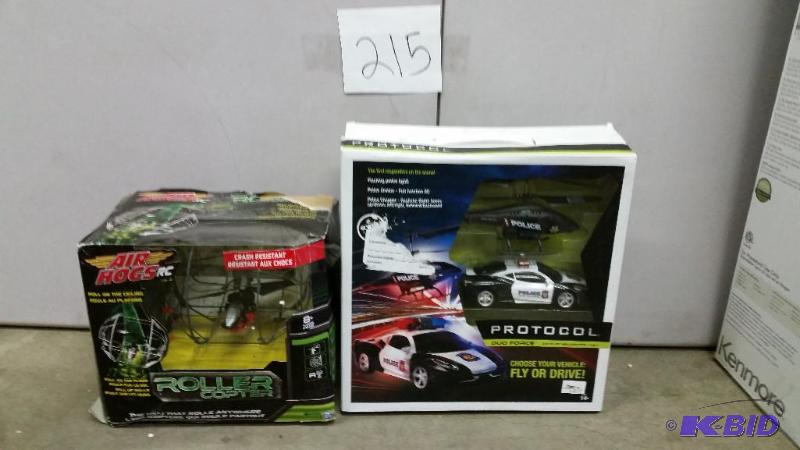 lot 215 image: SET OF AIR HOGS ROLLERCOPTER AND PROTOCOL DUO FORCE