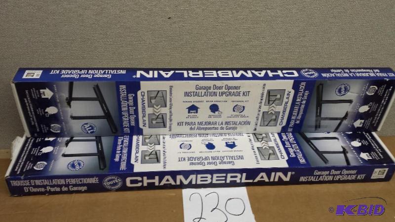 lot 230 image: Lot of 2 Chamberlain Garage door opener Intallation Upgrade kit