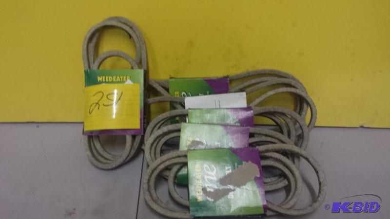 lot 251 image: Lot of 6 Weed Eater One Riding Mower Deck Belt