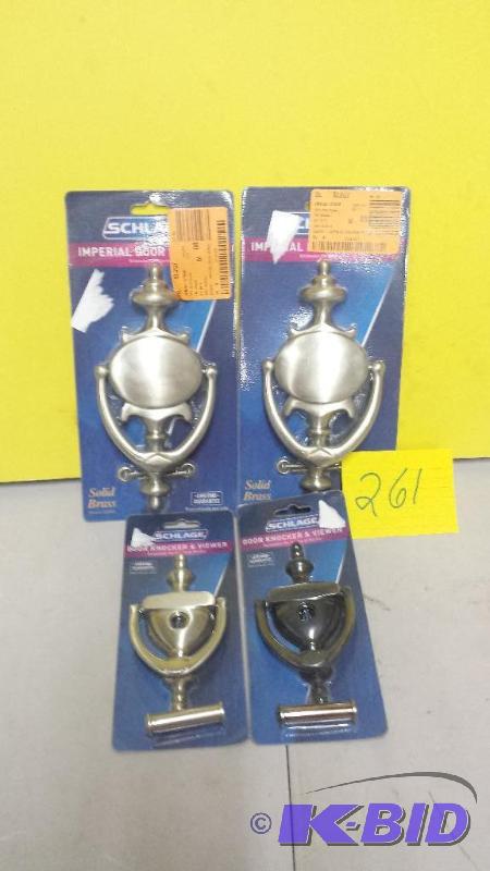 lot 261 image: Lot of 4 Schilage Door Knockers