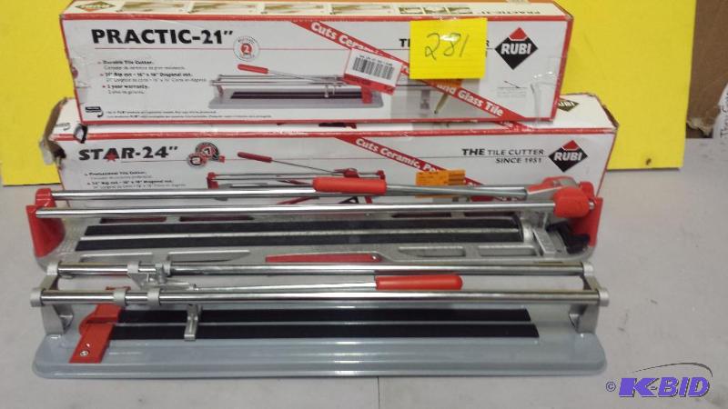 lot 281 image: Lot of 2 Rubi  Tile cutter saw
