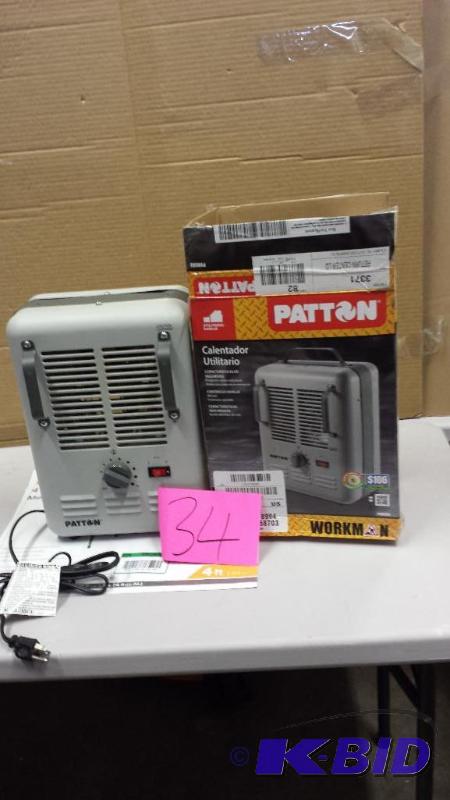 lot 34 image: PATTON ELECTRIC HEATER