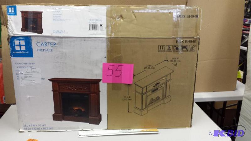 lot 55 image: new Essential Home Carter Electric Fireplace