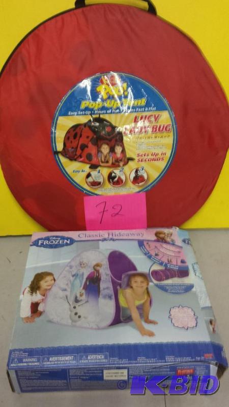 lot 72 image: Lot of 2 Girl Tents