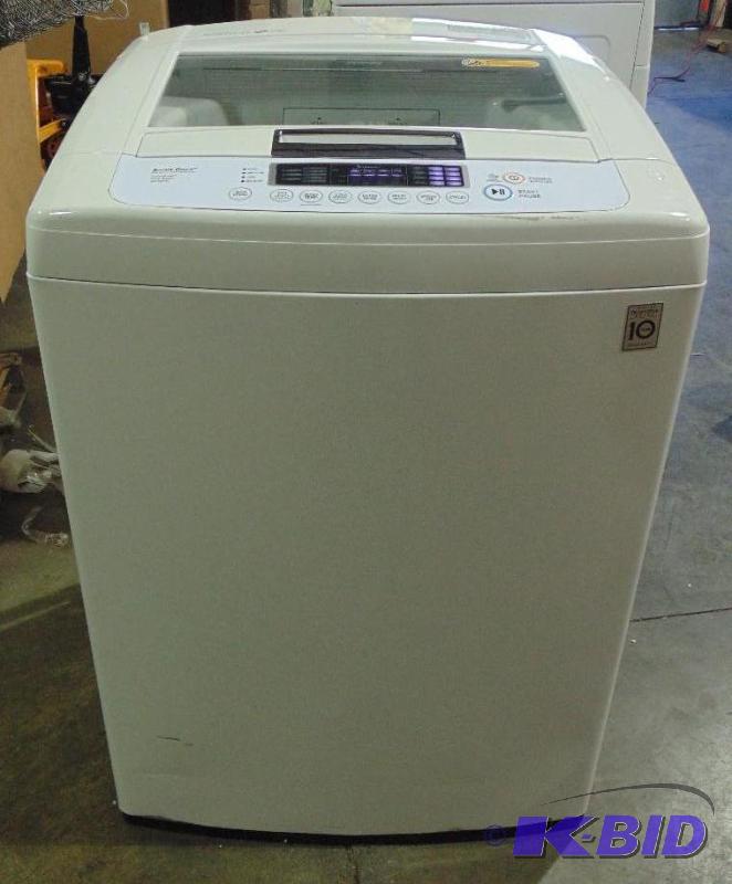 lot 16 image: New LG Washer - Model # (WT1101CW) - MSRP $67...