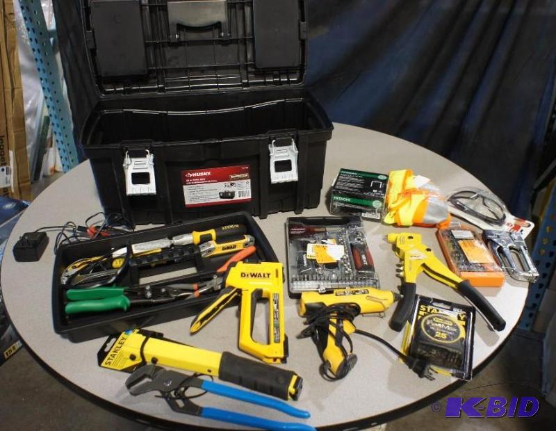 Husky Tool Box with Assorted tools - Includes...