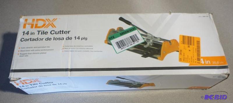 HDX 14&quot Tile Cutter - Please see all pic...