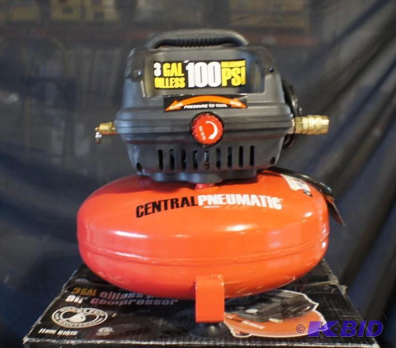 New Central Pneumatic 3 gal. Oilless&nbspPan...