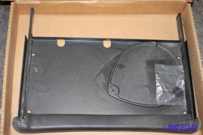 lot 340 image: Lot of (2) Metal Keyboard Combo 1 Piece Roll-Out Keyboard Drawer wHardware Black.