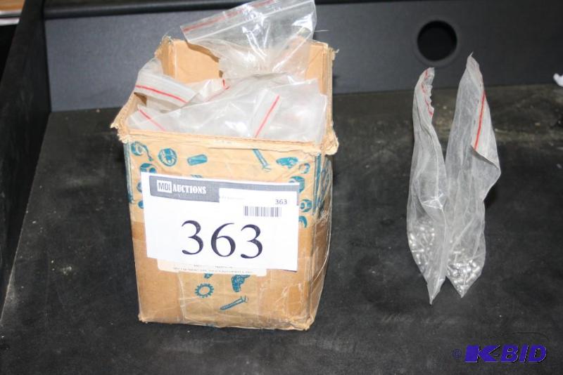 lot 363 image: Box Lot of Miscellaneous Hardware Including Metal Short Screws wPhilips Head.