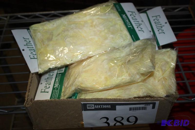 lot 389 image: Box Lot of Midwest of Cannon Falls Feather Quantity 1 Each 10 GramsBag.