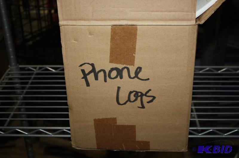 lot 391 image: Box Lot of Phone Logs Spiral-Bound Sections For NameDateEtc.