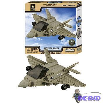 lot 50 image: New Best Lock F-22 Fighter Jet Building Set -...