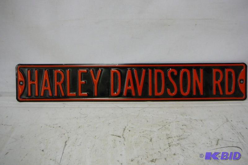 lot 19 image: Harley Road Sign Long 36" x 6" wide...