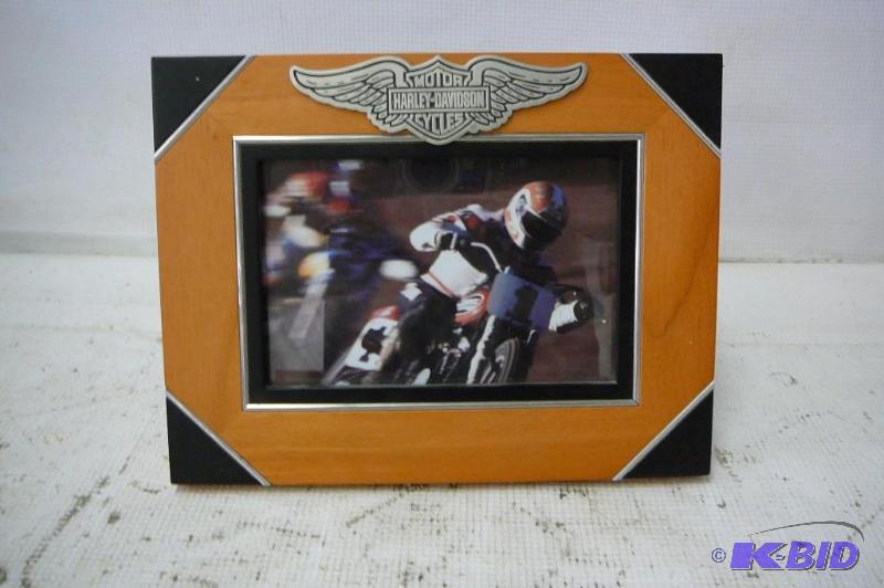 lot 22 image: Harley Davidson Picture Frame 9 x 7...
