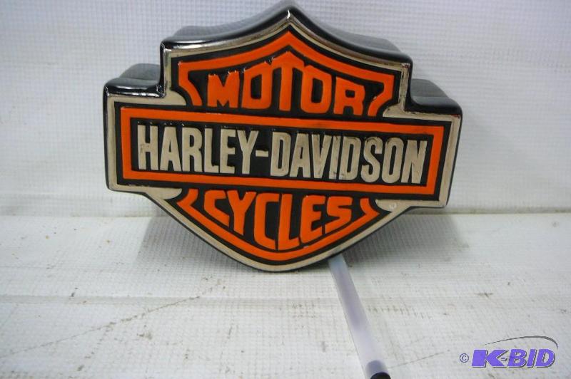 lot 25 image: Harley Davidson Glass Candy Dish...