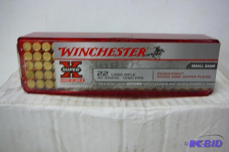 lot 35 image: Winchester super x 22 long rifle 40 grain 128...