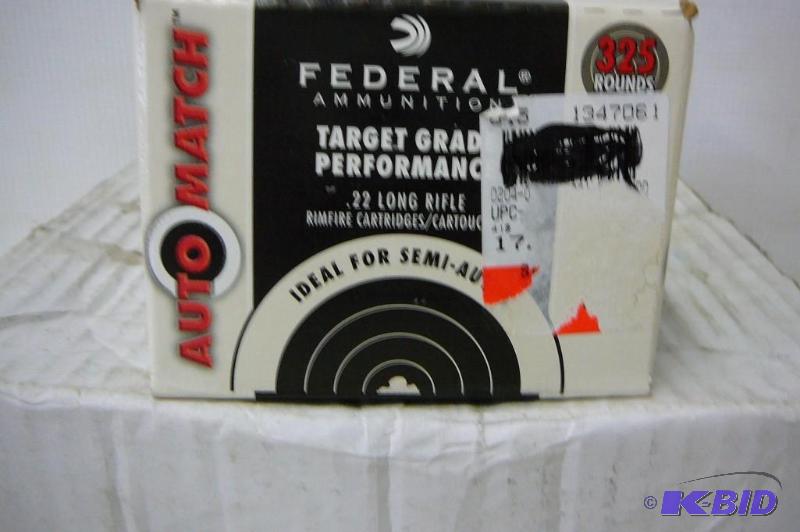 lot 38 image: Federal 22 Long Rifle 325 Pounds 40 grain sol...
