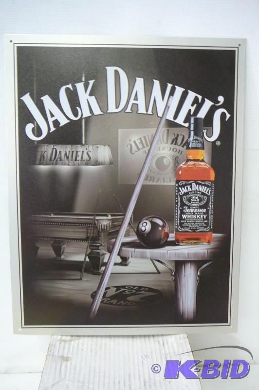 lot 50 image: Tin Sign Jack Daniels 12 12 x 16"...