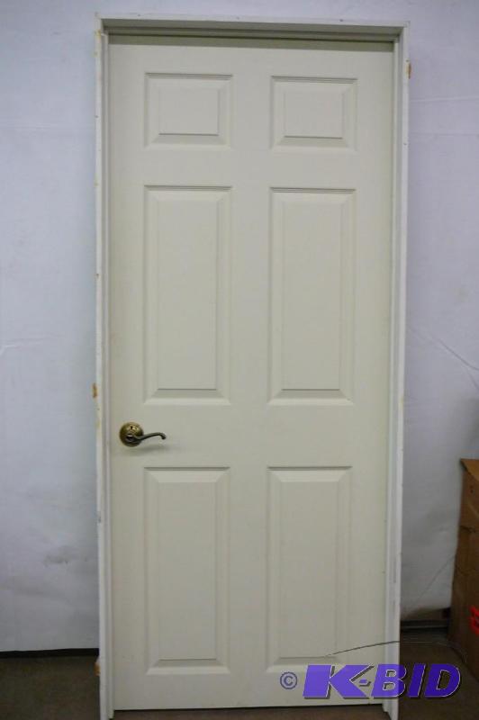 lot 60 image: Fiberglass 6 panel RH Door and Jam 32" w...