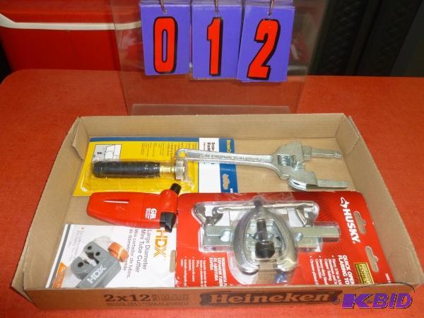 Flat of tools as shown. New and used. Terms. ...