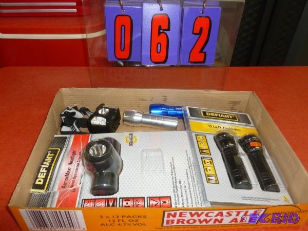 Flat of led flashlights. As shown. Includes b...