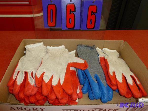 Flat of work gloves. As shown. Large to x-lar...