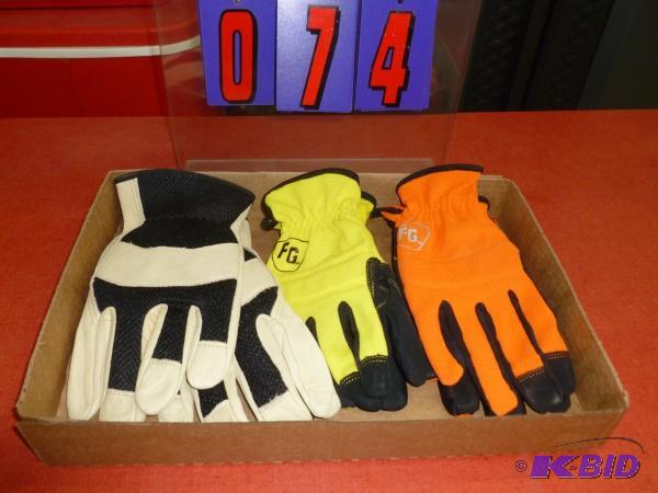 Flat of gloves. As shown. Size large. Terms. ...