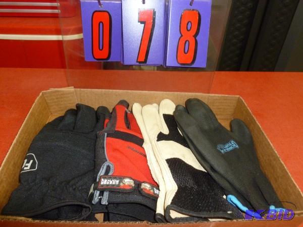 Flat of gloves. As shown. Size large. Terms. ...
