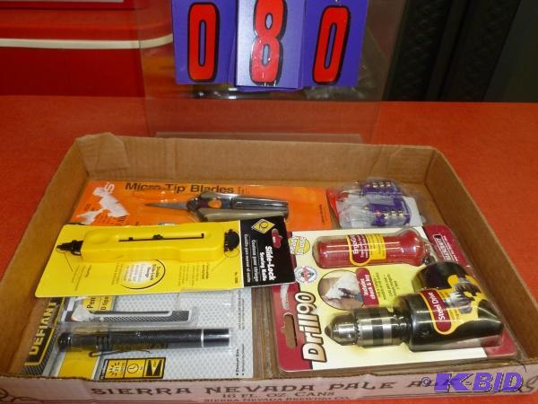 Flat of misc. As shown. New and used. Terms. ...