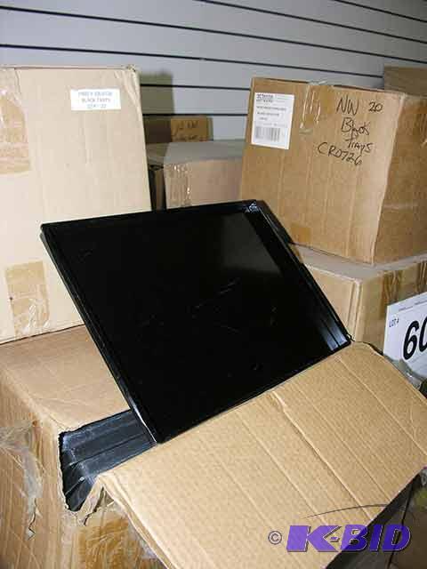 Black plastic trays