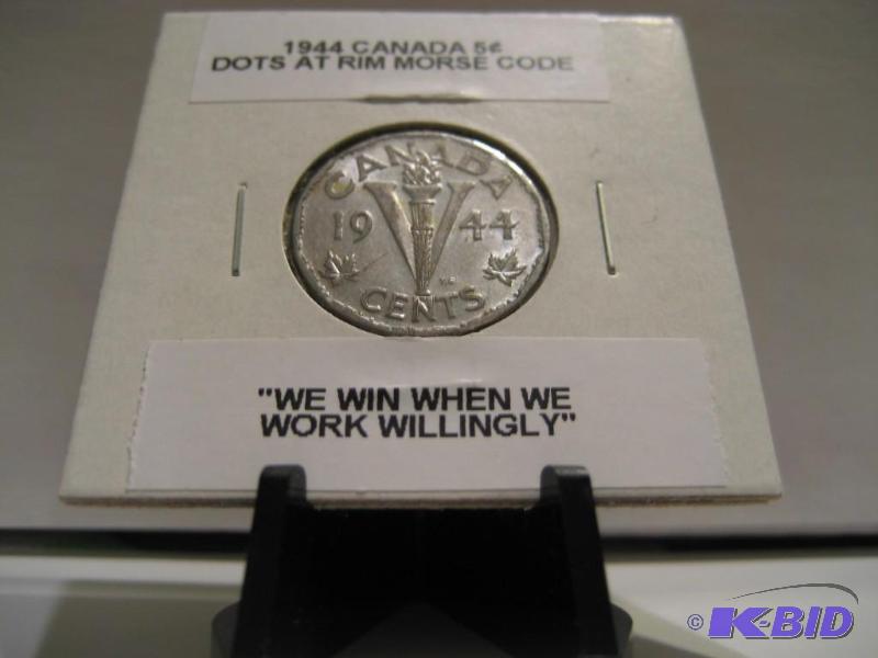 lot 11 image: 1944 CANADA WAR NICKEL