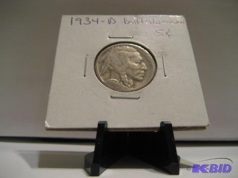 lot 50 image: 1934 D BUFFALO NICKEL