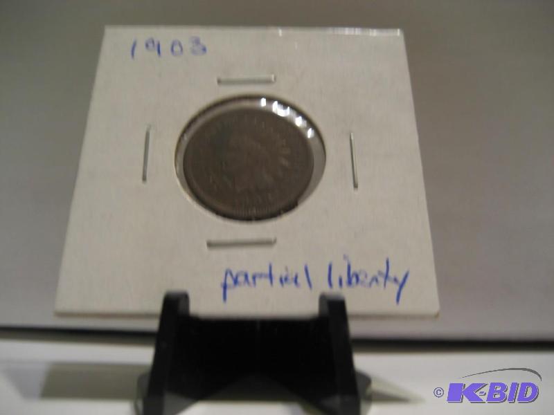 lot 54 image: 1903 INDIAN HEAD ONE CENT COIN
