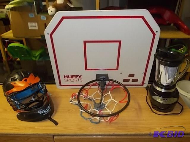 lot 20 image: Basketball Game (No Cord), Lacrosse Helmet, B...