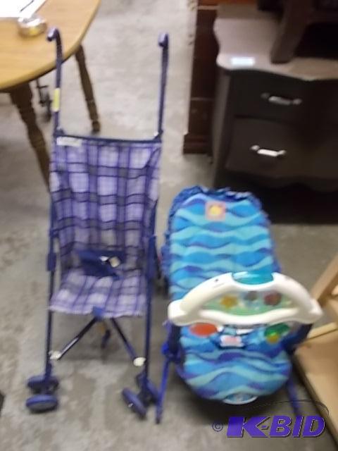 lot 48 image: Infant Stroller,Infant Bouncy Seat...