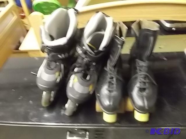 lot 51 image: Pair Roller Blades, Pair Roller Skates Size M...