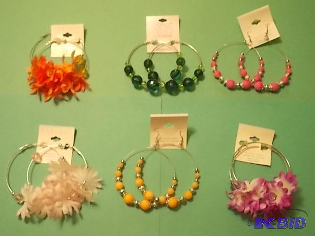 6- Pair New Pierced Earrings...