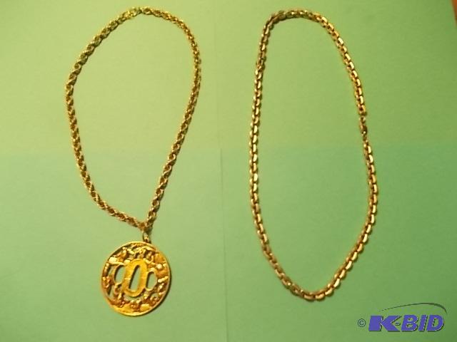 2- Large Goldtone&nbspNecklaces...