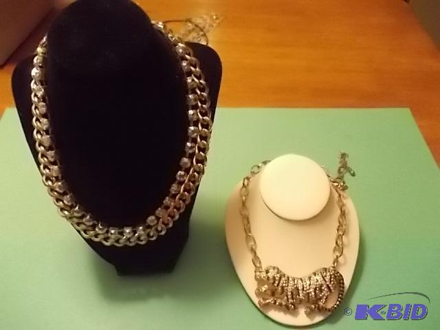 2- Rhinestone Necklaces...