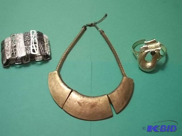 1-Necklace &amp 2-Large Bracelets...