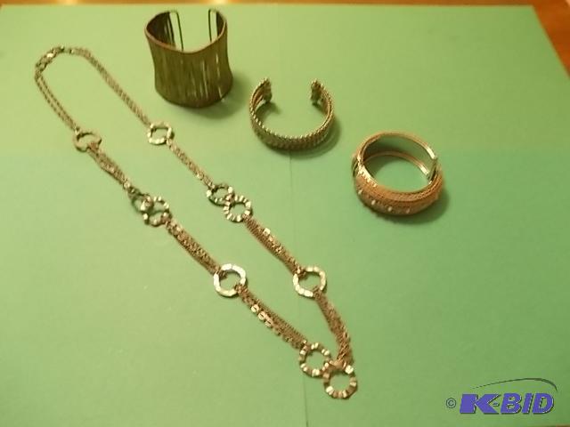 3-Cuff Bracelets &amp 1-Long Necklace...
