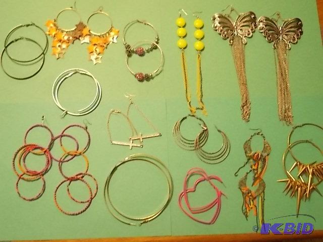 13-Pair Of Large Pierced Earrings...