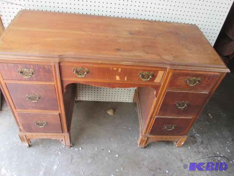 Antique dresser on wheels, 45 x 18 inch top, ...