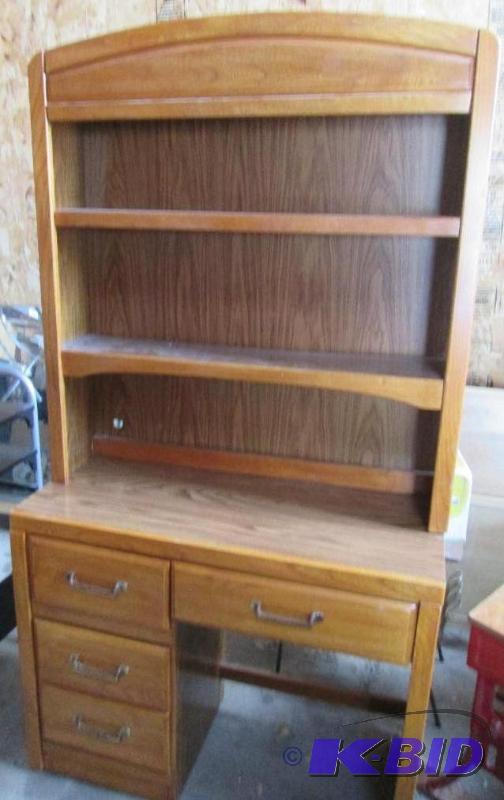 Desk with top shelf, 40 x 18 inch top, 74 inc...