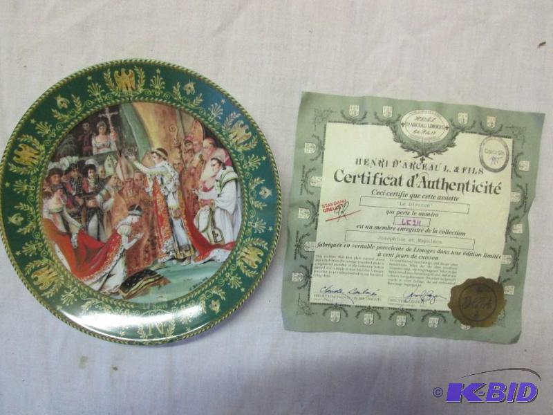 Le Sacre de Napolean collector plate, with pa...