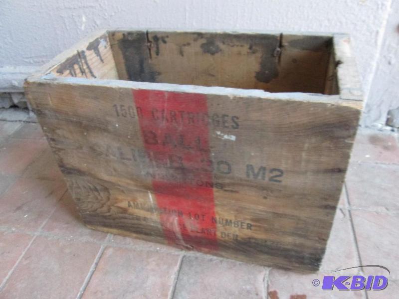 Wood ammunition box 14 inches tall...